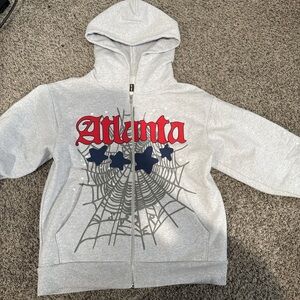 Gray Sp5der Atlanta Zip up